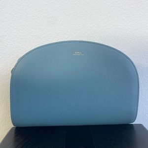 APC Demi-lune Half-moon Baby Blue Crossbody Bag